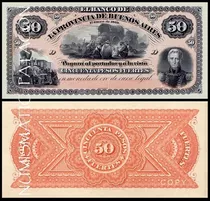 Billete 50 Pesos Fuertes Buenos Aires 1869 - Copia 507