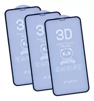 Kit Com 3x Películas Vidro 3d 5d Para iPhone XR / iPhone 11