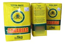 Yerba Mate Canarias Tradicional Uruguay 1kg X 3 Unidades