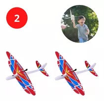 2un Brinquedo Avião Elétrico Planador Criança Infantil Feliz