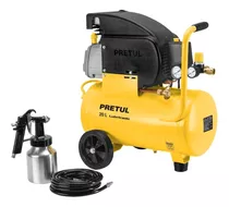 Compresor De Aire Eléctrico Portátil Pretul Comp-kit20p Monofásico 20l 1100w 127v 60hz Amarillo