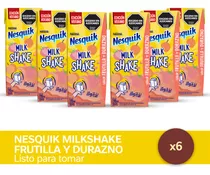 Nesquik Milkshake Frutilla Durazno 6 Unidades X 200ml