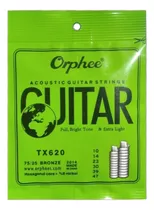 Empaque De 6 Cuerdas Orphee Para Guitarra Electroacústica