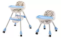 Silla De Comer Con Cinturón Y Ruedas Para Niños, 2 En 1 