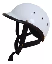 Casco De Moto Tipo Policia Abierto En Blanco Chavito