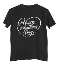 Remera Niño Color Frase Happy Valentine's Day Feliz Dia De