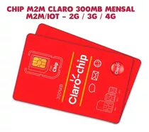 Chip M2m Claro 300mb Mensal - M2m/iot - 2g / 3g / 4g