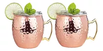 Mug Vasos Cobre Set De 2 Moscow Mule Coctel 500ml Cantina