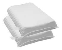 2 Travesseiro Cervical Contour Pillow Terapeutico Magnetico Cor Branco