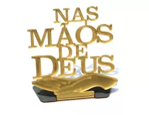 Topo De Bolo Acrílico Espelhado Topper - Nas Mãos De Deus