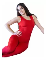 Enterito Catsuit Jumpsuit Mono Entero Rojo Yoga Danza