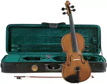 Violin Cremona Sv-175 Premier Tapa Solida Con Estuche Y Arco Color Marrón Claro