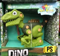 Dinossauro Infantil Para Montar E Desmontar Com Ferramenta Cor Verde