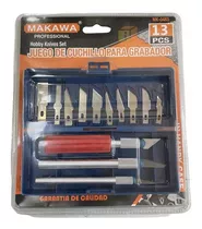 Set Bisturi Cuchillos Cartoneros Maqueteria 13 Pcs