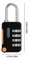 Mini Candado Para Seguridad Con Combinación De 4 Números Color Negro