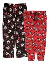 Packx2 Pantalones De Dormir Suaves Mujer Disney Mickey Mouse