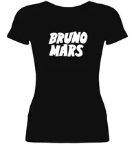 Remera Mujer Algodón Bruno Mars R&b Pop 