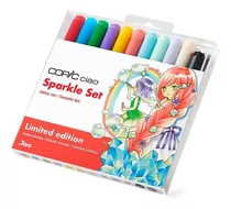 Marcadores Copic Ciao X 10 Sparkle Doble Punta + 2 Multiline