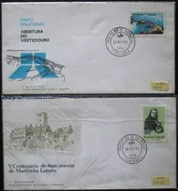 A9068 Brasil 2 Fdc's De 1983 Diferentes Nºs 280 E 281 Com Ca