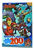 Quebra Cabeça 200 Peças Vingadores Super Heróis Da Marvel 