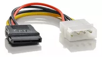 Cabo Sata Força Conexão Molex 4 Pinos 15cm Reforçado Cor Branco