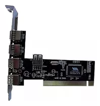 Placa Pci Nisuta Nsplus4 Usb 2.0 De 4+1 Puertos Via Vt6212l*