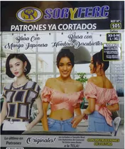 Patrón Molde Blusa Manga Japonesa Y Hombro Descubierto