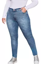 Jeans Chupin Brillos Cenitho Mujer Elastizado Talles Grandes