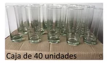 Vasos Vidrio Primiun  Caja  40 Unid. 17cm Alto Y 6.5cm Ø    