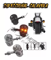 Direccionales Calavera Craneo Para Moto Ideal Para Chopper