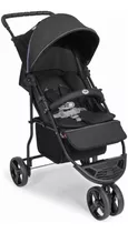 Carrinho De Bebê 3 Rodas Tutti Baby Horus Preto E Roxo Com Chassi De Cor Preto