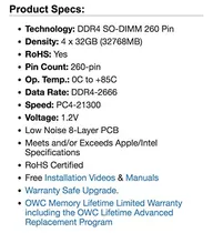 Owc Memoria Ddr Pc So Dimm Pin Mhz Vg