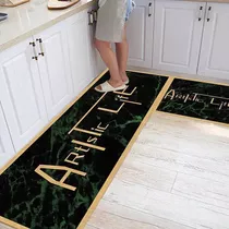 Alfombrilla De Cocina Con Tiras Largas Y Absorbente Para Ino