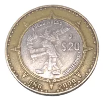 Moneda $20 Pesos Bimetalica Fuego Nuevo Año 2000 Envío $40