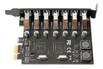 7 Portas Pcie Para Placa Usb 3.0 Controlador De Hub De 5 Gbp