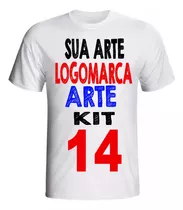 Kit 14 Camisetas Camisa Com Sua Arte Foto Uniforme Logomarca