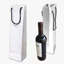 Bolsas De Papel Para 1 Botella Vino  Pack X 50 U Reforzadas