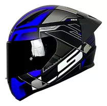 Casco Para Moto Deviant Negro Mate/azul