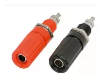 Conector Jack Banana Hembra Rojo Negro 4mm