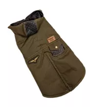 Campera Parka Perro Verde Army Eco Cuero Talles Del 5 Al 7.