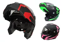 Casco Con Gafa Polarizada+mica Transparente Abatible Moto