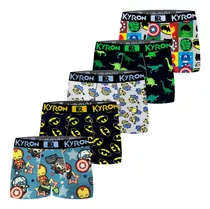 Kit 20 Cuecas Box Infantil Kyron De Microfibra Para Crianças