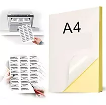 Papel Sticker A4 Para Imprimir En Impresora Pack 100