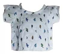 Remera Manga Corta Bebe Infantil Dinosaurios Talle Único S M