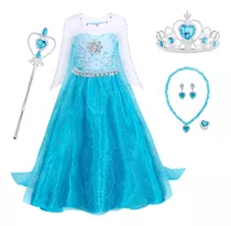 Vestido Elsa Frozen Disfraces Niñas Ropa Fiesta Navidad