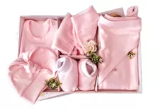 Ajuar Bebe  5 Piezas Rosa Completo Algodon Excelente Calidad