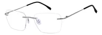 Armação Óculos Sem Grau Aro Flutuante Retangular Unissex Top