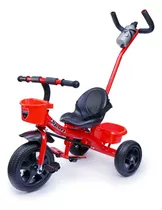 Triciclo Infantil Passeio Pedal 2 Em 1 Cesto Mega Compras Cor Vermelho