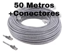 Rollo Cable Utp Cat5e 50 Metros + Conectores Internet Redes 
