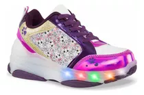 Tenis Patines Con Luces Domy Fucsia Para Niña Los Gomosos